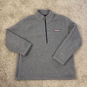 Vineyard Vines Fleece 1/4 Zip Gray Size XL
